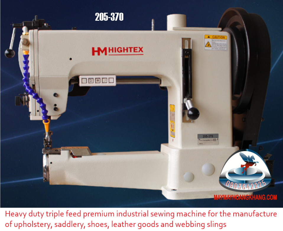 HIGHTEX 205-370  Máy may bước đồng bộ hạng nặng dùng để sản xuất vải bọc, yên ngựa, giày, đồ da và dây đai vải, dây nịt