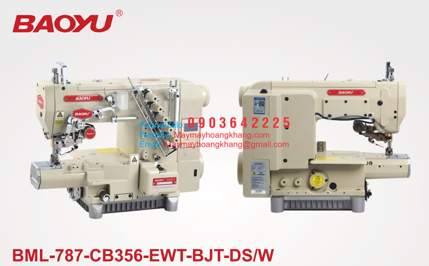 BAOYU BML-787-CB356-EWT-BJT-DS/W Máy viền motor bước cắt chỉ nâng chân vịt tự động Baoyu