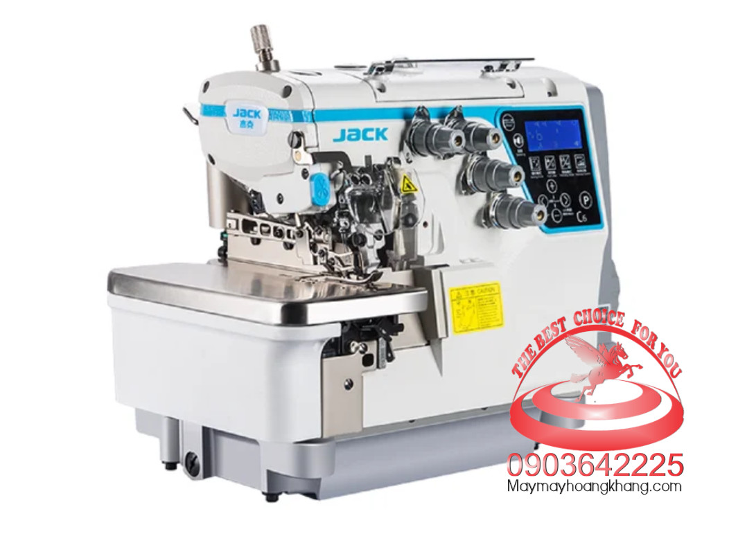 JACK C6-4/M03/333/KS Máy vắt sổ 4 chỉ điện tử full option, điều khiển bằng giọng nói tiếng Việt