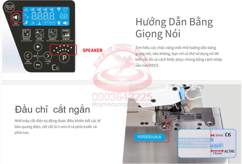 JACK C6-4/M03/333/KS Máy vắt sổ 4 chỉ điện tử full option, điều khiển bằng giọng nói tiếng Việt