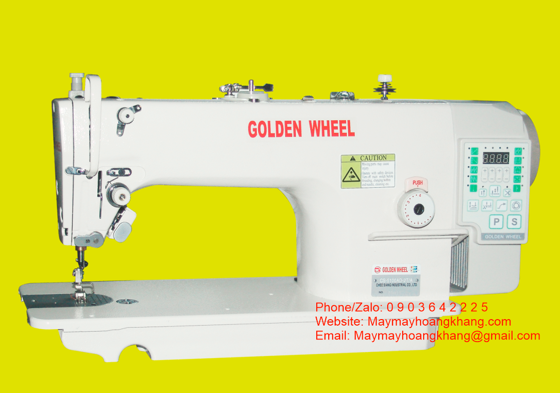 GOLDEN WHEEL CS-5100ADNHL-2TF/A Máy may 1 kim điện tử hàng dày, ổ lớn CS-5100AD Series