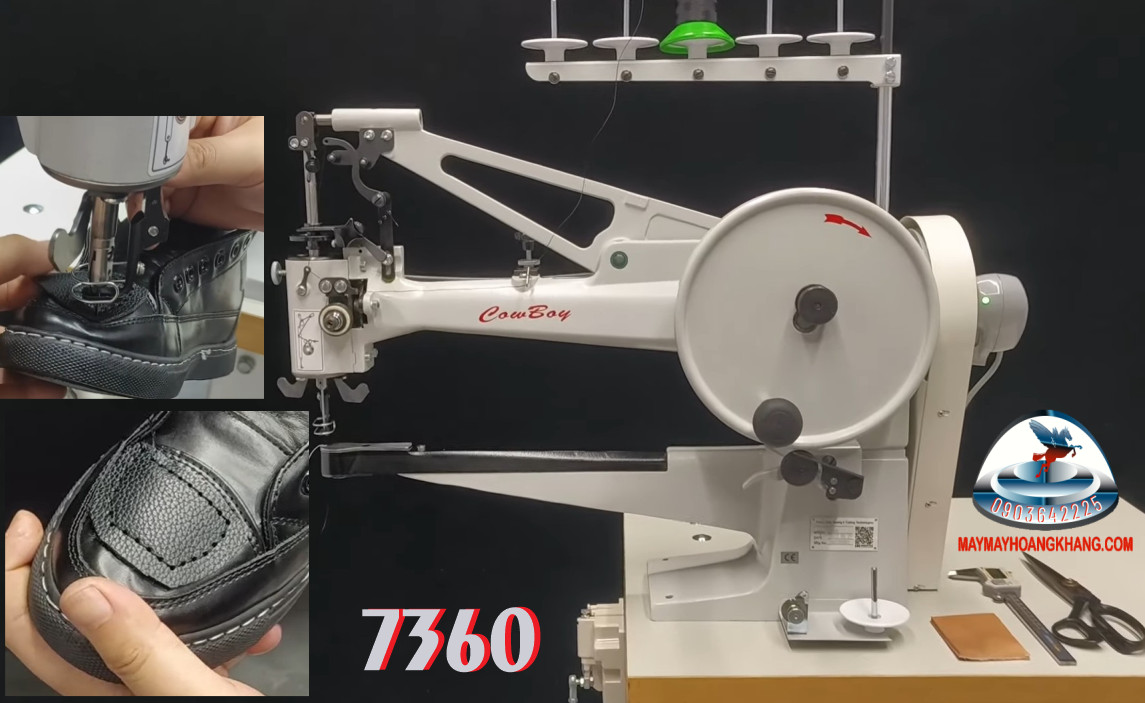 COWBOY 7360 Máy vá giày ống dài hạng nặng Heavy duty long arm shoe patching machine