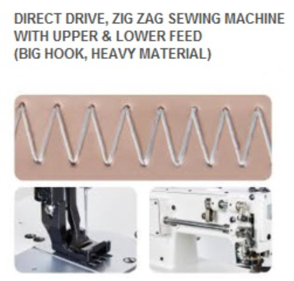 JAKATA JKT-2512D Máy may zig zag đế ống chân vịt bước motor liền trục Direct Drive Small Cylinder Bed Zigzag Sewing Machin