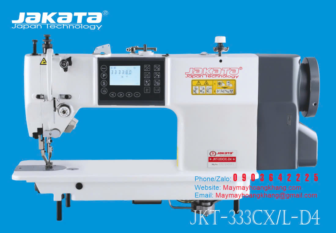 Máy 1 kim chân vịt bước điện tử chân vịt tự động bằng motor bước JAKATA JKT-333CX/L-D4