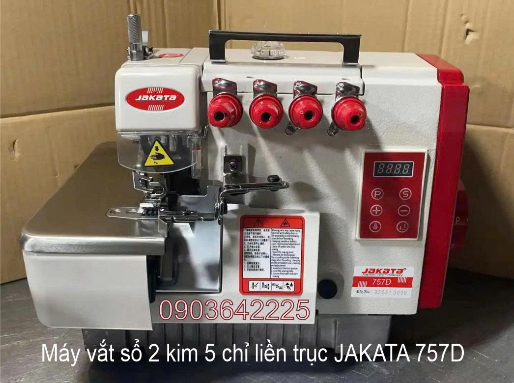 JAKATA JKT-757D Máy vắt sổ 2 kim 5 chỉ liền trục