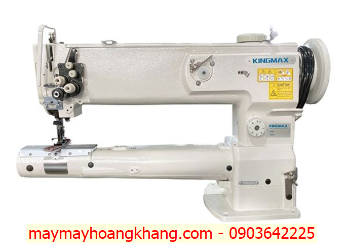 Máy may trụ ngang 1 kim/2 kim cánh tay dài (máy ống dài) cào bơi chân vịt bước Kingmax GC1341L-18/GC1342L-18 (~460mm)