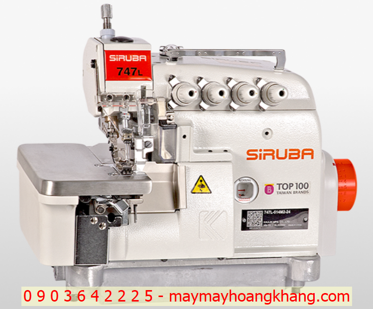 Máy vắt sổ 2 kim 5 chỉ tốc độ siêu cao Siruba 757L-516M-3-35/DUK1-0