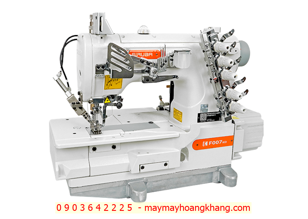 Máy viền bằng điện tử cắt chỉ bằng hơi Siruba F007KD-W122-356/FHA/UTG