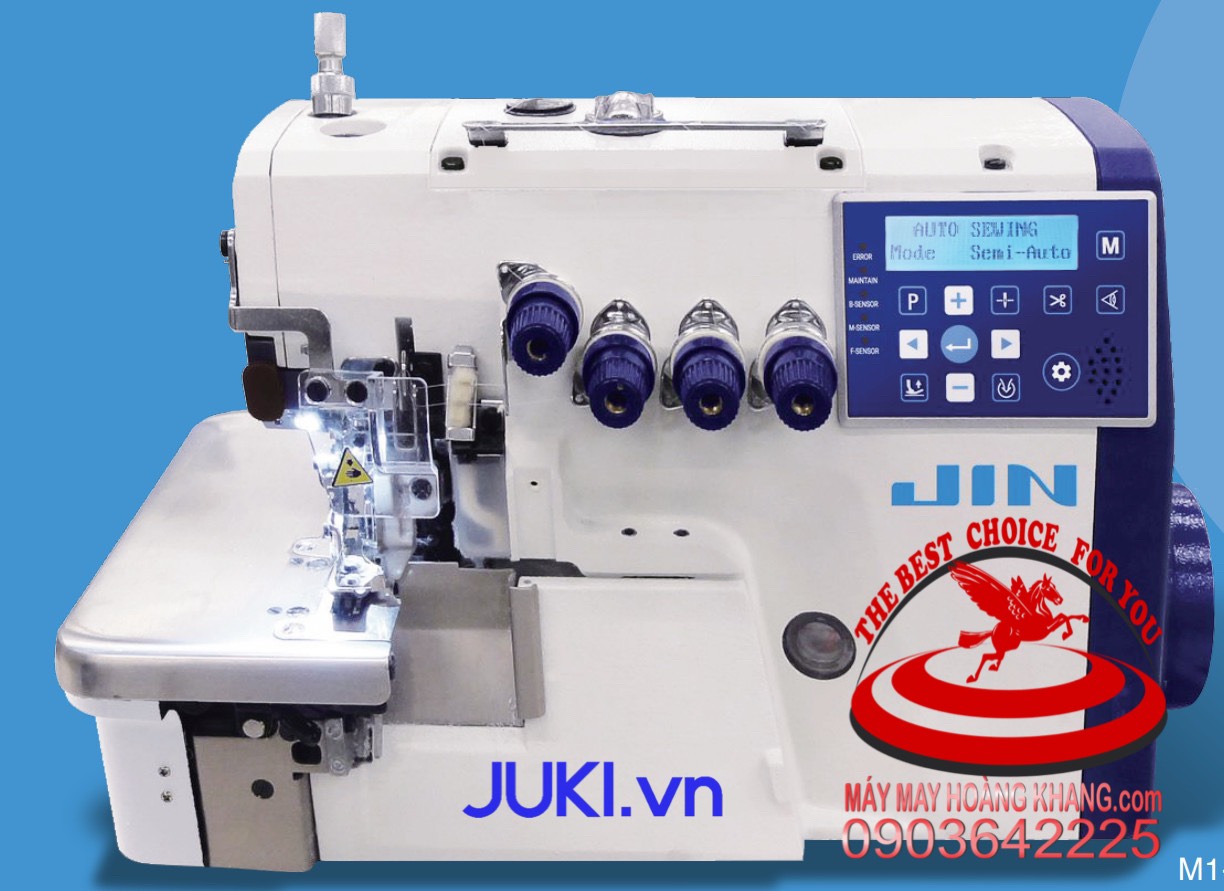Máy vắt sổ 2 kim 5 chỉ điện tử JUKI JIN M1-535SF  Auto Thread Trimmer, Direct-drive, High-speed, Overlock Machine (2 Needle 5 Thread)