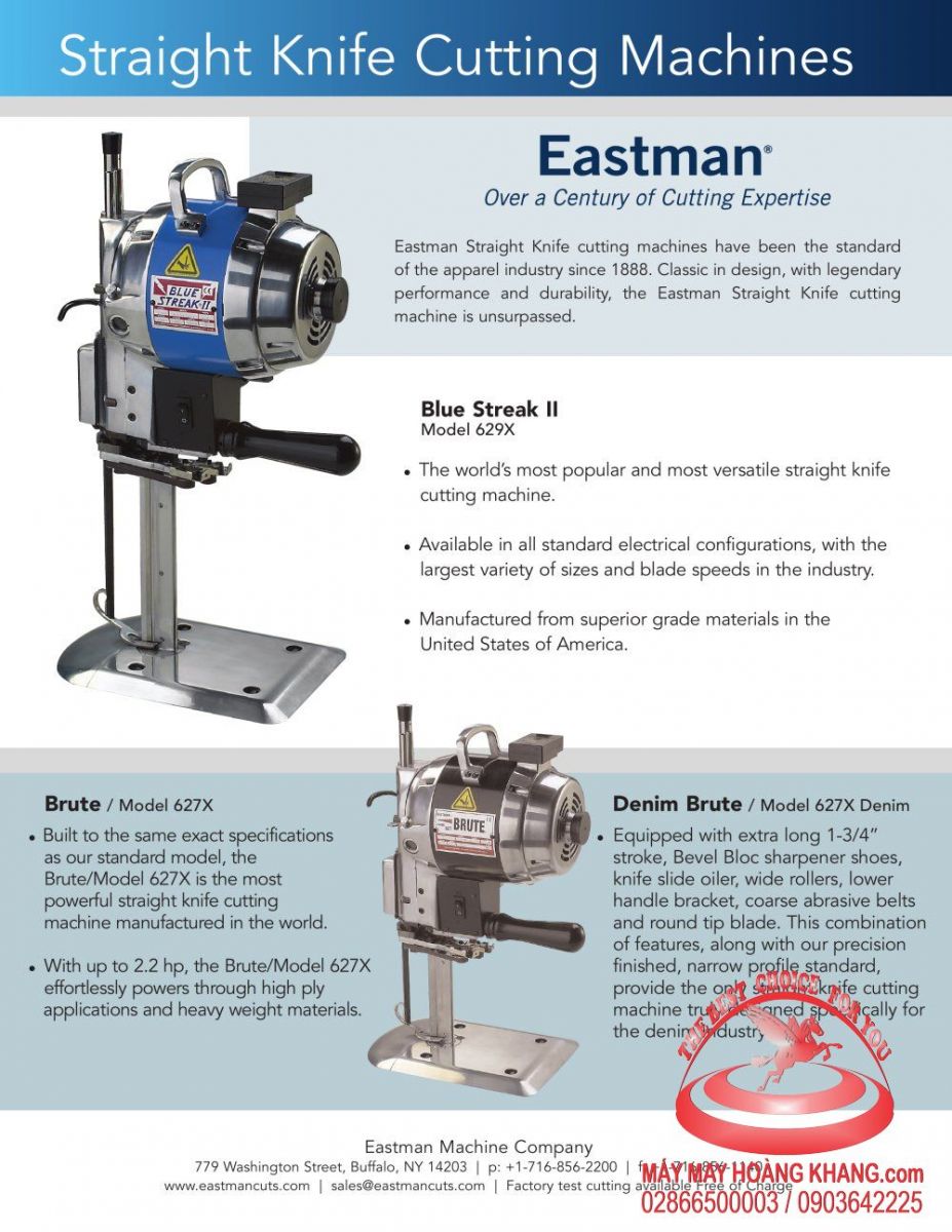 Máy cắt vải 10 inch Eastman 627X10" Blue Streak II (100% sản xuất tại Mỹ)